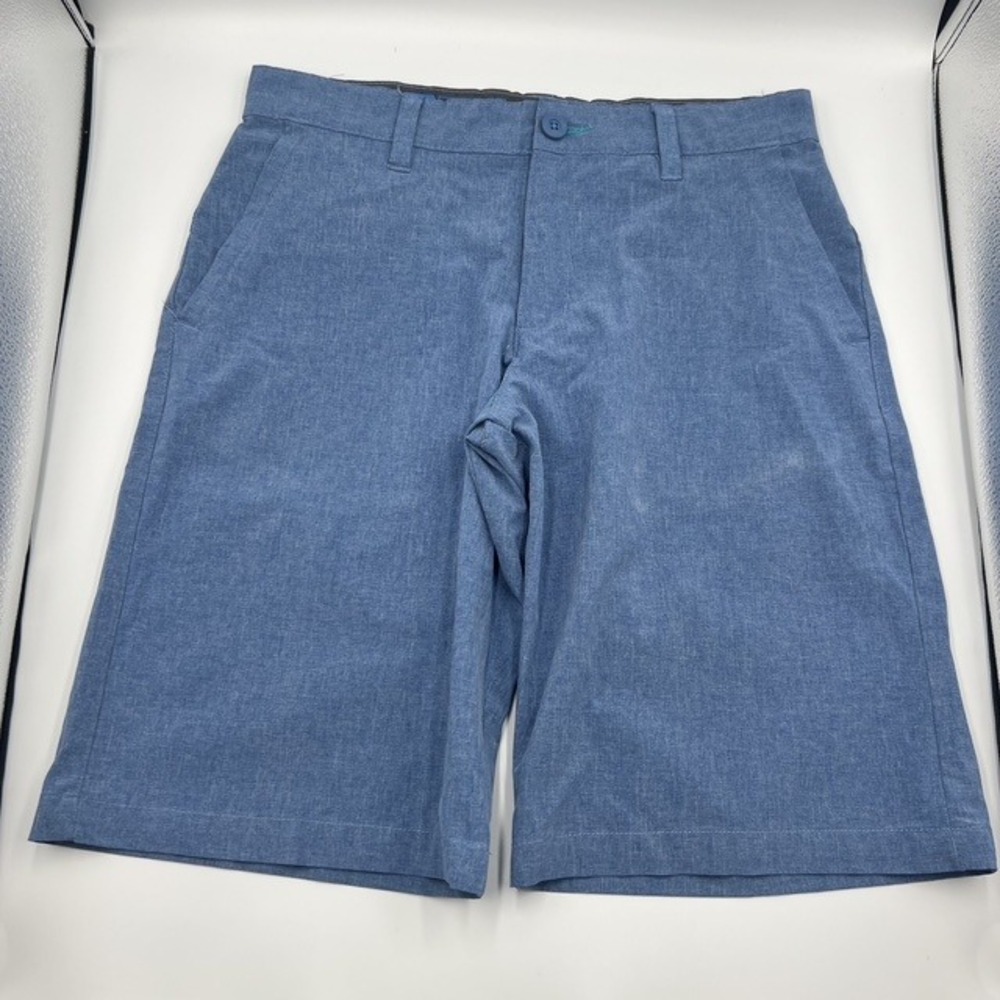 Reel Legends Blue Hybrid Men's Size 18 (28) Flat Front Casual‎ Shorts